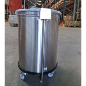Roestvrijstalen Prullenbak met Pedaal - 100 L - Dynasteel