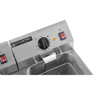 Professionele Friteuse 2 x 8 L met Aftap - Dynasteel