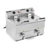 Professionelle Fritteuse 2 x 8 L mit Ablass - Dynasteel