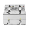 Professionelle Fritteuse 2 x 8 L mit Ablass - Dynasteel