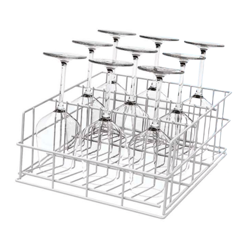 Panier Incliné - Verres à Vin - 3 Compartiments - 40 x 40 - Krupps