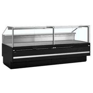 Schwarze Supermarkt-Kühlvitrine - 627 L - TEFCOLD