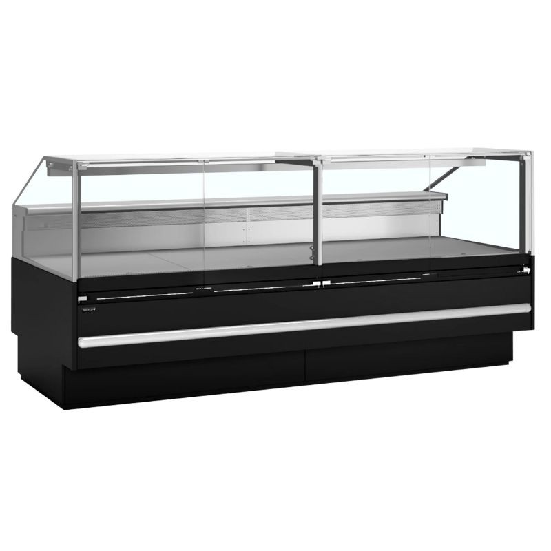 Zwarte Supermarkt Koelvitrine - 627 L - TEFCOLD Zwarte Supermarkt Koelvitrine - 627 L - TEFCOLD