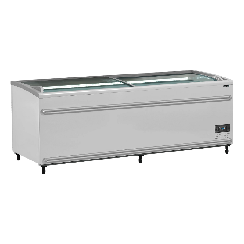 Refrigerator Freezer Curved Glass Lid - White - 584 L - TEFCOLD Refrigerator Freezer Curved Glass Lid - White - 584 L - TEFCOLD