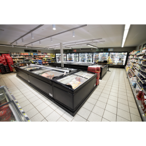 Réfrigérateur Vriezer Gebogen Glazen Deksel - Wit - 584 L - TEFCOLD