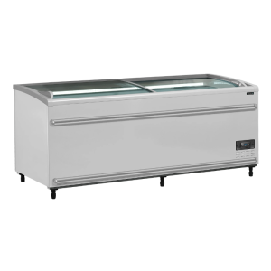 Koelkast Vriezer Gebogen Glazen Deksel - Wit - 500 L - TEFCOLD