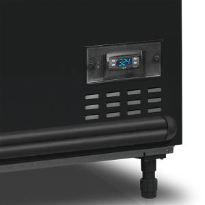 Koelkast Vriezer Gebogen Glazen Deksel - Zwart - 500 L - TEFCOLD