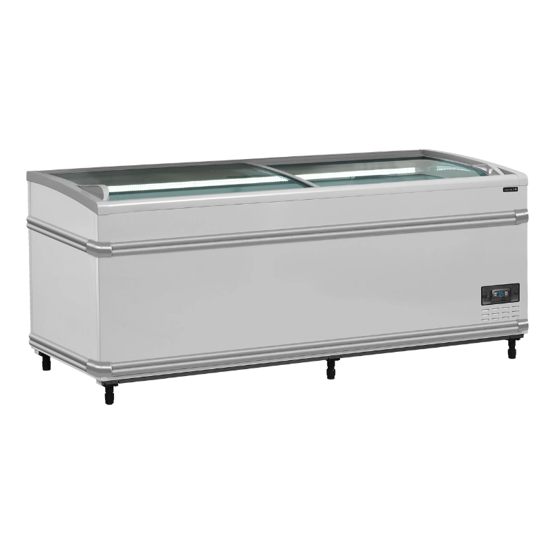 Koelkast Vriezer Gebogen Glazen Deksel - Wit - 500 L - TEFCOLD Koelkast Vriezer Gebogen Glazen Deksel - Wit - 500 L - TEFCOLD