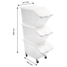 Set aus 3 Zutatenbehältern 30L + Deckel + 4 Räder