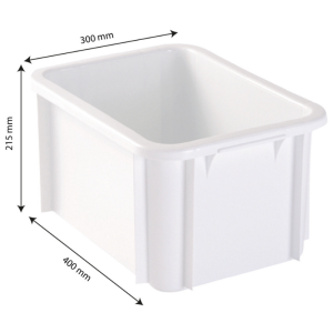 Rechthoekige Bak 15 L Wit