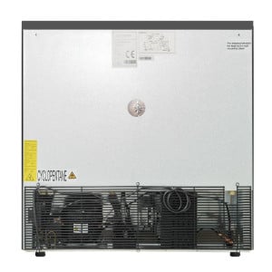 Achterbar Koelkast 2 Glazen Deuren - Zwarte Binnenkant Dynasteel