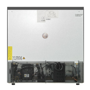 Rückbuffet Kühlschrank 2 Glastüren - Schwarzes Innenleben Dynasteel