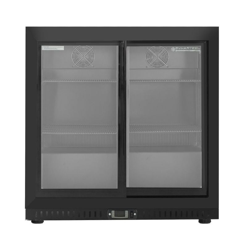Refrigerated Back Bar 212 L 2 Sliding Doors Black
