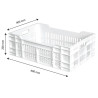 Krat 600 X 400 Geperforeerd 40L Wit - Gilac