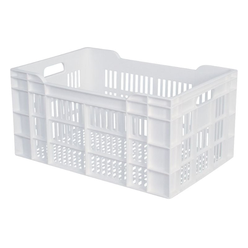 Kiste 600 X 400 Gelocht 60L Weiß - Gilac
