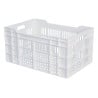 Kiste 600 X 400 Gelocht 60L Weiß - Gilac