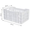 Kiste 600 X 400 Gelocht 60L Weiß - Gilac