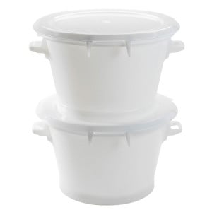 Baquet Rond Fond Renforce 50L Blanc - Gilac