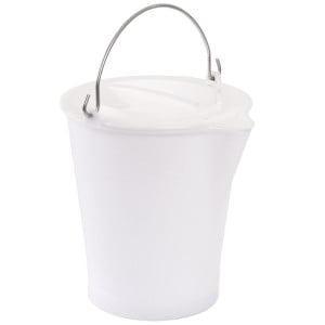 Seau 12L Bec Verseur Inox Blanc - Gilac