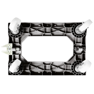 Roldrager 4 Zwenkwielen - Stalen Behuizing - Zwart