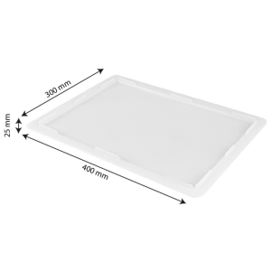 Deksel voor Halve Deegbak - 400 x 300 mm - Wit