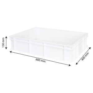 Bak voor Stokken - 600 x 400 x 130 mm - 23 L - Wit