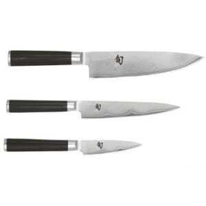 Set of 3 Shun Kai Damascus knives: professional quality and Japanese elegance