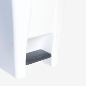 Pedal-Mülleimer mit rotem Deckel und Rollen - 80 L - Gilac