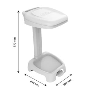 Ondersteuning voor Vuilniszak met Witte Deksel - 120 L - Gilac