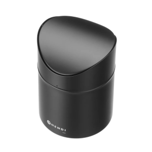 Tischabfalleimer mit Schwingdeckel - Schwarz - HENDI