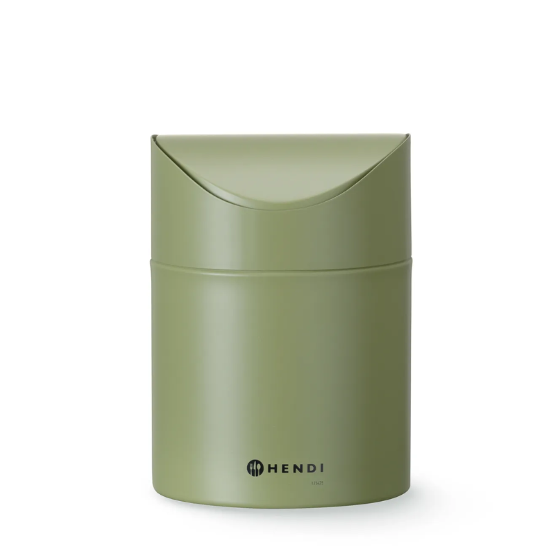Tischabfalleimer mit Schwingdeckel - Grün - HENDI