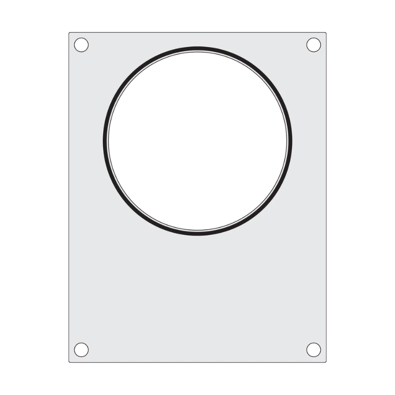Verzegelingsmatrijs voor Handmatige Sealer - 1 Rond Compartiment - HENDI