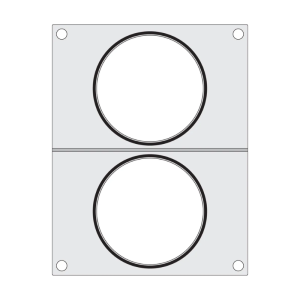 Versiegelungsmatrix für manuelle Versiegelungsmaschine - 2 Fächer - HENDI