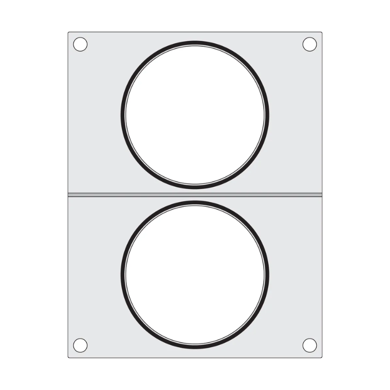 Verzegelingsmatrijs voor handmatige sealer - 2 compartimenten - HENDI