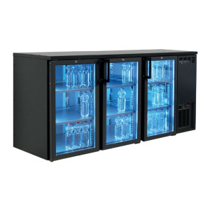 Arrière-Bar Réfrigéré 3 Portes Vitrées Battantes - 422 L - TEFCOLD