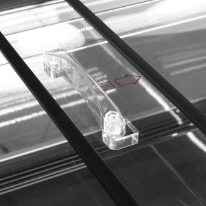 Koelkast Vriezer Glazen Deksel Zwart - 213 L - TEFCOLD