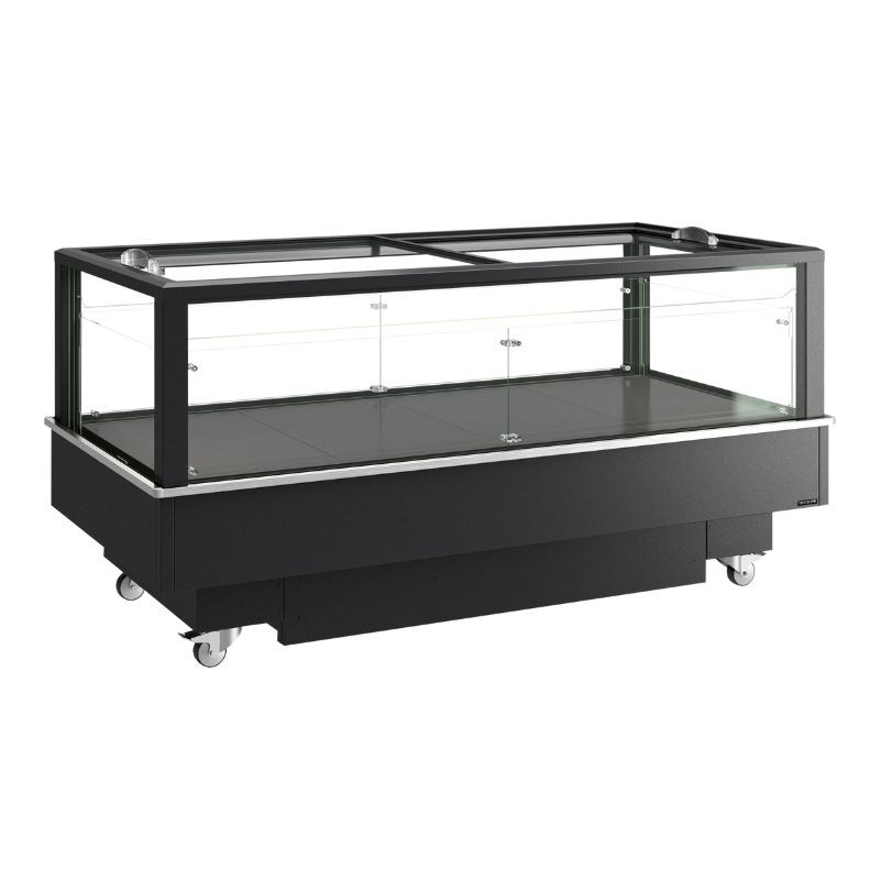 Refrigerator Freezer Black Glass Lid - 427 L - TEFCOLD