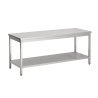 RVS Tafel met Plank - L 2000 x D 600 mm - CombiSteel