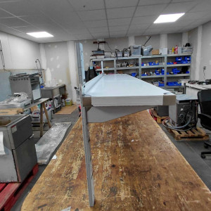 Wandregal aus Edelstahl - L 1500 x T 300 mm - Dynasteel