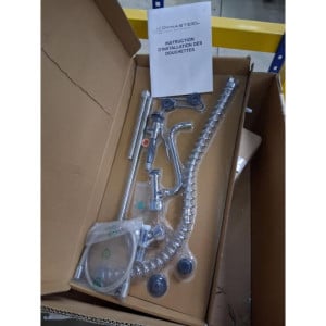 Spülbrause Geschirr mit Einlochmischer mit Schwanenhals - Dynasteel