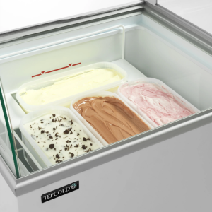 Vitrine à Crème Glace Statique - 4 x 5 L