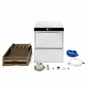 Professionele Vaatwasser met Spoelmiddeldoseerder en Reinigingsmiddel en Afvoerpomp - 50 x 50 cm - Dynasteel