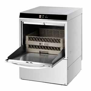 Professionele Vaatwasser met Spoelmiddeldoseerder en Reinigingsmiddel en Afvoerpomp - 50 x 50 cm - Dynasteel