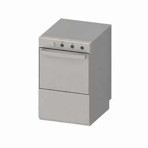 Lave-Vaisselle Professionnel avec Doseur de Liquide de Rinçage et Détergent - 40 x 40 cm - Dynasteel