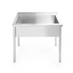 Enkelvoudige Gelaste Spoeltafel - D 600 x B 800 mm - HENDI