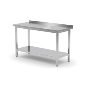 Wandtisch Profi Line mit Regal - L 1000 x T 600 mm - HENDI