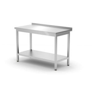 Wandtisch Profi Line mit Regal - L 1200 x T 600 mm - HENDI