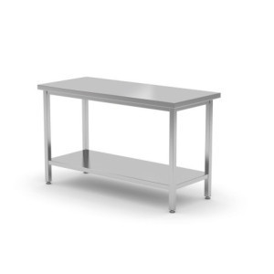 Profi Line Central Table with Shelf - L 1400 x D 600 mm - HENDI