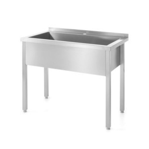 Enkelvoudige Gelaste Spoeltafel - D 600 x B 800 mm - HENDI