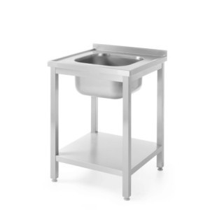 Tauchbecken 1 Zentral Profi Line mit Regal - T 600 x B 600 mm - HENDI